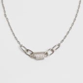 Önden Klipsli 925 Ayar Gümüş Kolye thumbnail 5