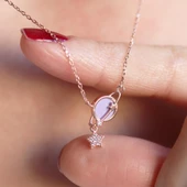 Lila Mine İşli Gezegen Kolye thumbnail 2