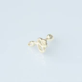 Zirkon Taşlı Serpent Modeli Gold Kaplama Gümüş Tragus thumbnail 2