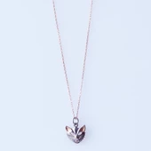 Kedi Maske Rose Gold Kaplama Gümüş Kolye - 4