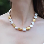 Barok İnci Gümüş Kolye thumbnail 4