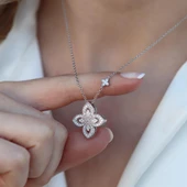 Alhambra Model Zirkon Taşlı Gümüş Kolye thumbnail 4