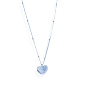 Kalp Zirkon Taşlı Trend Gümüş Kolye thumbnail 4