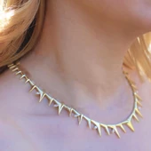 Sun Thorn Gold Kaplama Gümüş Kolye thumbnail 3