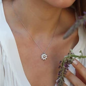 Sarı Zirkon Taşlı Lodestar Gümüş Kolye thumbnail 2