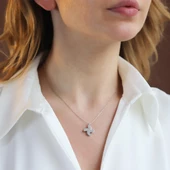 Rüzgar Gülü Hareketli Gümüş Kolye thumbnail 1