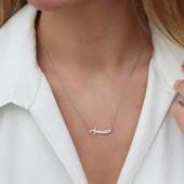 Kılıç Zirkon Taşlı Gümüş Kolye thumbnail 3