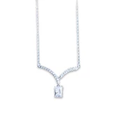 V Baget Modeli Gümüş Kolye thumbnail 3