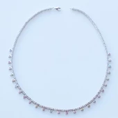 Renkli Taşlı Su Yolu Gümüş Kolye thumbnail 4