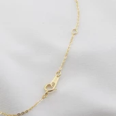 Sedef Taşlı Ay Yıldız Figürlü Gold Kaplama Gümüş Kolye thumbnail 3