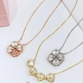 Sedefli Gold Kaplama Aşk ve Şans Kolyesi thumbnail 2