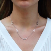 Geometrik Şekilli Gümüş Kolye thumbnail 1