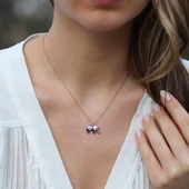 Mine İşli Rose Gold Kaplama Bereket Fili Gümüş Kolye thumbnail 1