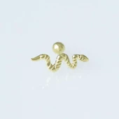 Serpent Modeli Gold Kaplama Gümüş Tragus thumbnail 1