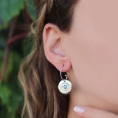 Apm Modeli Zirkon Taşlı Göz Gümüş Küpe thumbnail 2