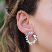 Baget Taşlı Gümüş küpe thumbnail 1