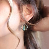 Peridot Taşlı 925 Ayar Gümüş Otantik Tasarım Küpe thumbnail 1