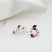 Uğur Böcekli Zirkon Taşlı  Mine İşli Çocuk Küpesi thumbnail 1