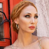 Peridot Taşlı Mekik Modeli Gold Kaplama Gümüş Halka Küpe thumbnail 1