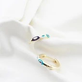 Fortuna Modeli Gold Kaplama Halka Gümüş Küpe thumbnail 3