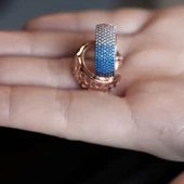 Nano Taşlı 925 Ayar Gümüş Halka Küpe thumbnail 3