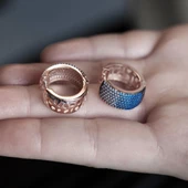 Nano Taşlı 925 Ayar Gümüş Halka Küpe thumbnail 2