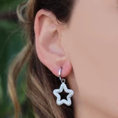 Zirkon Taşlı Yıldız Modeli Gümüş Küpe thumbnail 2