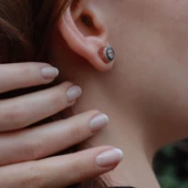 Elmas Montür Model Starlight Diamond Rose Gold Kaplama Gümüş Küpe thumbnail 3