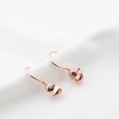 Ördek Figürlü Rose Gold Kaplama Zirkon Taşlı Çocuk Küpesi thumbnail 1