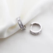 Baget Kesim Starlight Diamond Gümüş Halka Küpe thumbnail 2