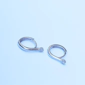 Tek Taş Salyangoz Gümüş Küpe thumbnail 2