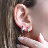 Fortuna Modeli Rose Gold Kaplama Halka Gümüş Küpe thumbnail 1