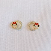 Zirkon Taşlı Gold Kaplama Mickey Mouse Çocuk Küpesi thumbnail 1