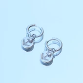 Apm Modeli Deniz Çapası Zirkon Taşlı Gümüş Küpe thumbnail 4