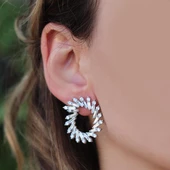 Baget Taşlı Gümüş küpe thumbnail 2