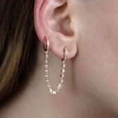 Trend Zincirli Kıkırdak Küpesi thumbnail 1