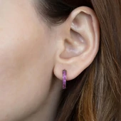 2 Sıra Taşlı Halka Küpe thumbnail 1