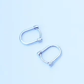 Zirkon Taşlı Kilit Gümüş Küpe thumbnail 1