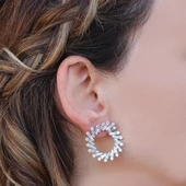 Baget Taşlı Gümüş küpe thumbnail 3