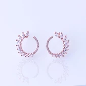 Damla Tasarım Rose Gold Kaplama Gümüş Küpe thumbnail 2