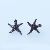 Deniz Yıldızı Otantik Rose Gold Gümüş Küpe thumbnail 4