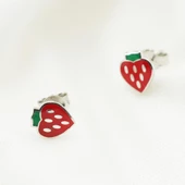 Mine İşli Çilek Çocuk Küpesi thumbnail 2