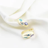 Fortuna Modeli Gold Kaplama Gümüş Küpe thumbnail 3