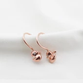 Ördek Figürlü Rose Gold Kaplama Zirkon Taşlı Çocuk Küpesi thumbnail 3
