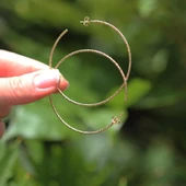 Gold Kaplama Gümüş Halka Küpe thumbnail 3