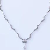 Çiçek Modeli Zirkon Taşlı Gümüş Gerdanlık thumbnail 5