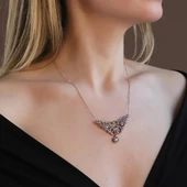 Elmas Montür Rose Gold Kaplama Gümüş Gerdanlık thumbnail 1