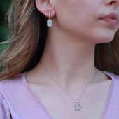 Baget Kesim Zirkon Taşlı Gümüş Set thumbnail 1