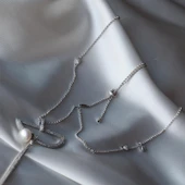 Tasarım Model İncili Gümüş Set thumbnail 3