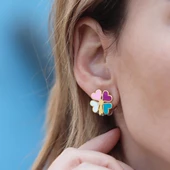 Yonca Gümüş Küpe thumbnail 3